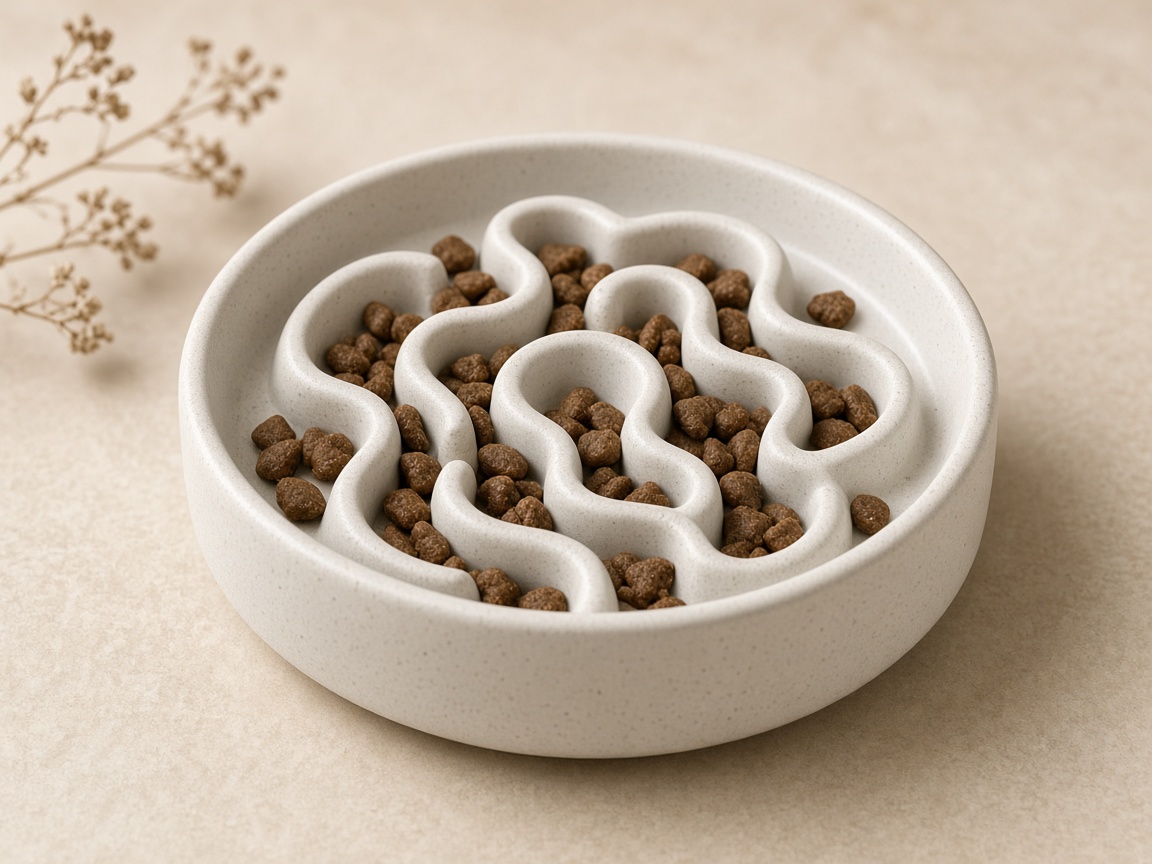 Gamelle anti-glouton pour chat vue produit