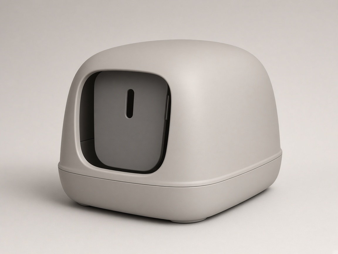 Maison de toilette fermée pour chat vue produit