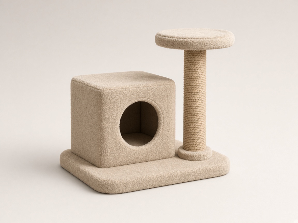 Petit arbre à chat compact avec niche vue produit